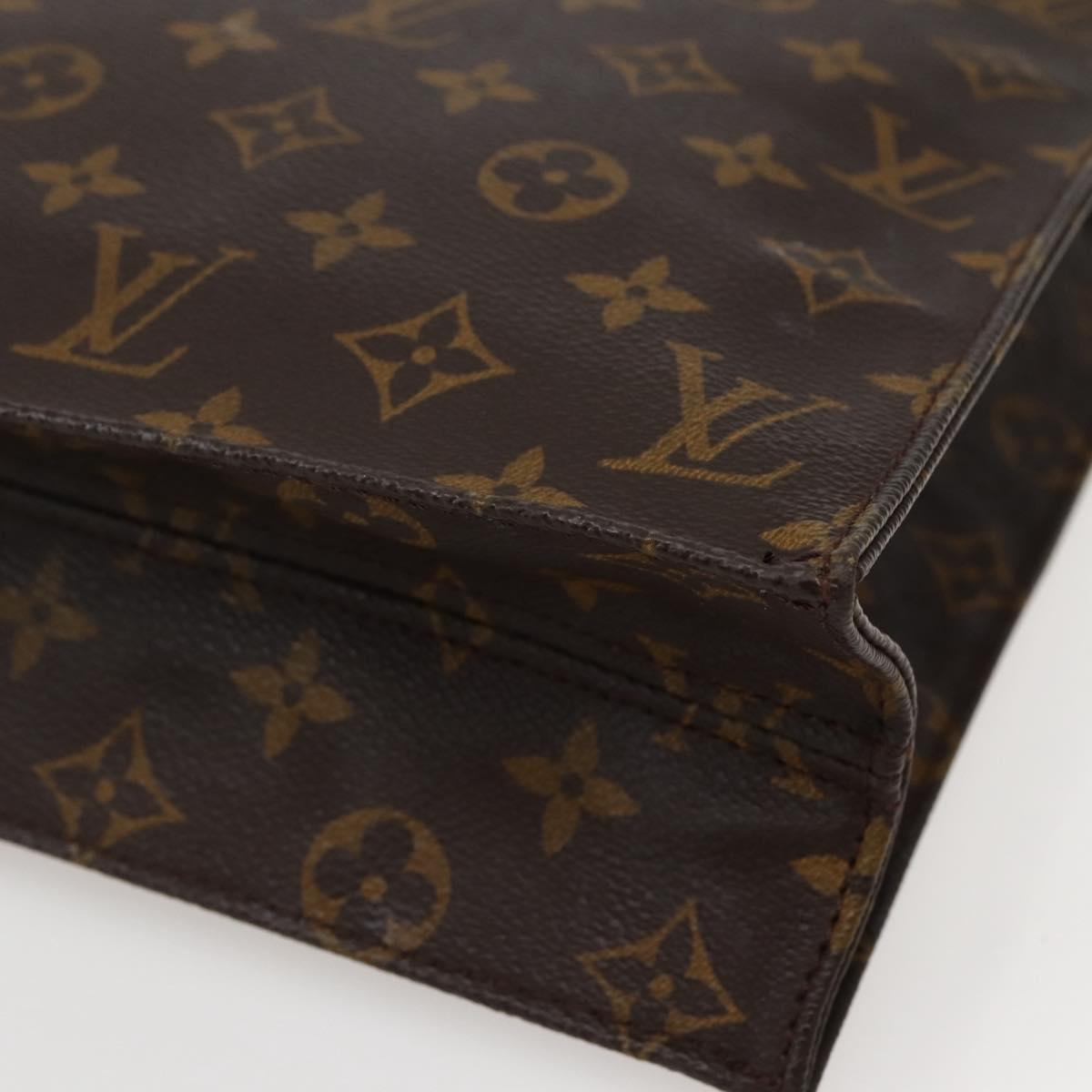 LOUIS VUITTON Monogram Sac Plat Hand Bag M51140 LV Auth 143119