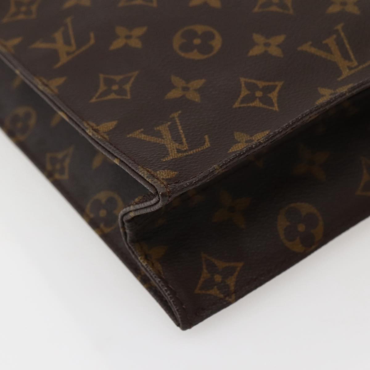 LOUIS VUITTON Monogram Sac Plat Hand Bag M51140 LV Auth 143119