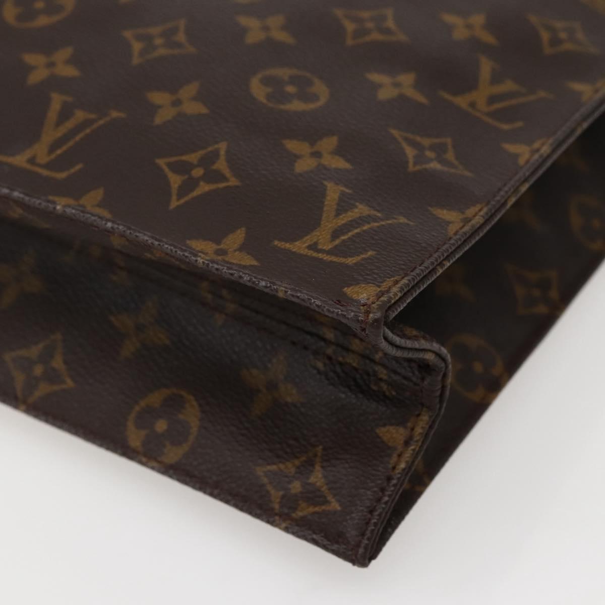 LOUIS VUITTON Monogram Sac Plat Hand Bag M51140 LV Auth 143119