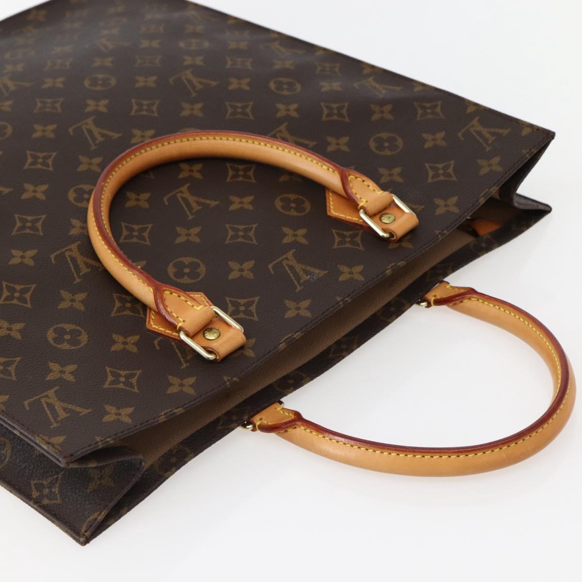 LOUIS VUITTON Monogram Sac Plat Hand Bag M51140 LV Auth 143119