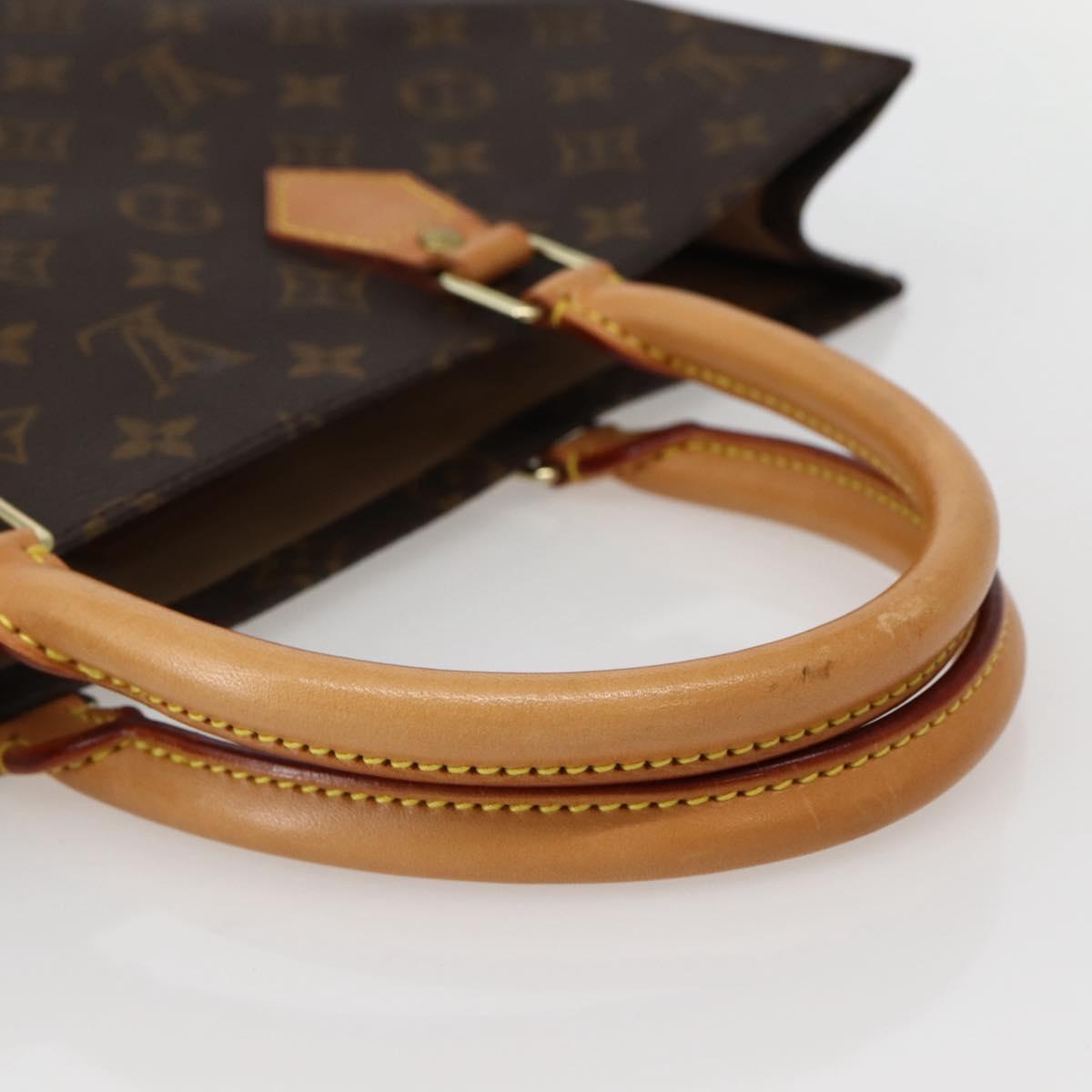 LOUIS VUITTON Monogram Sac Plat Hand Bag M51140 LV Auth 143119