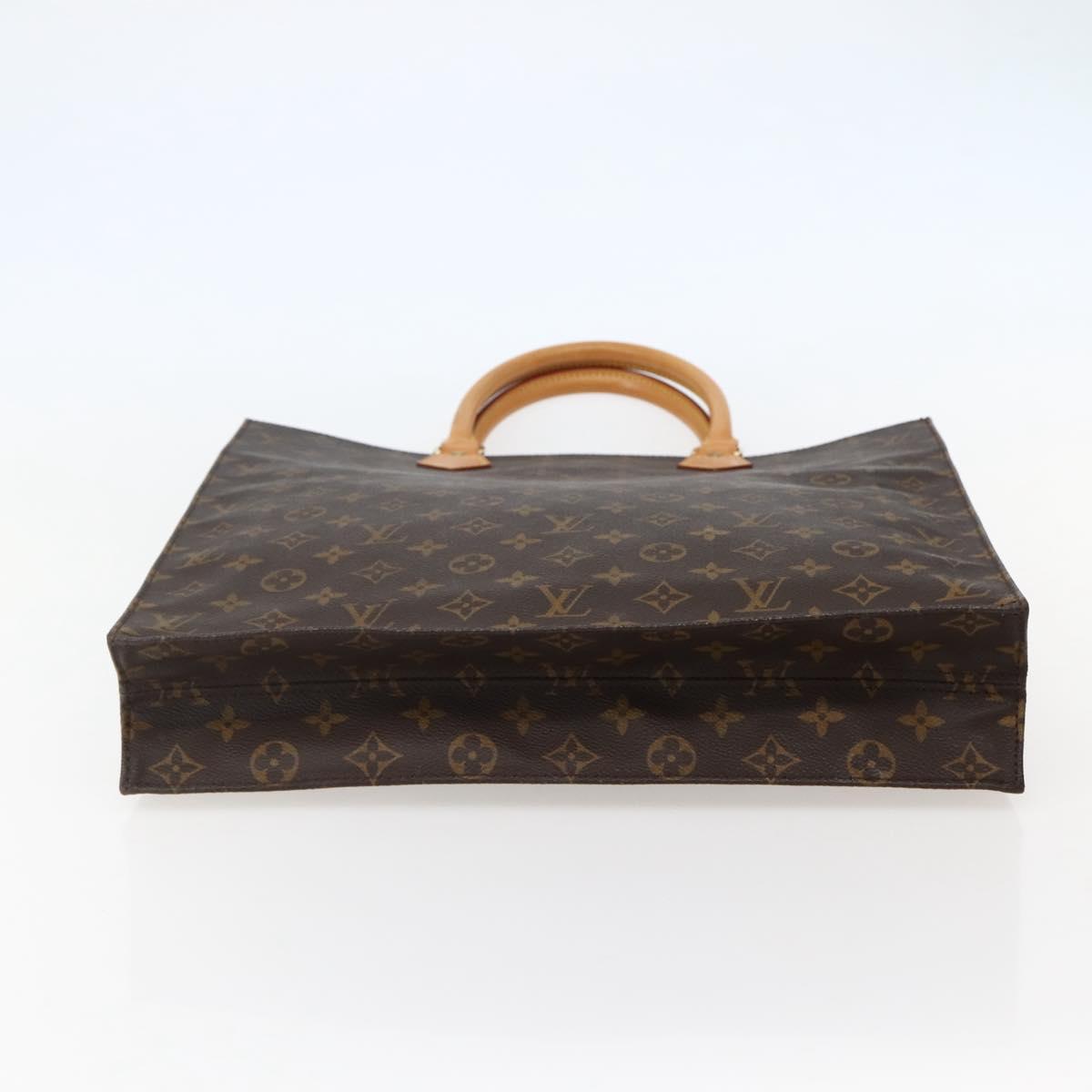 LOUIS VUITTON Monogram Sac Plat Hand Bag M51140 LV Auth 143119