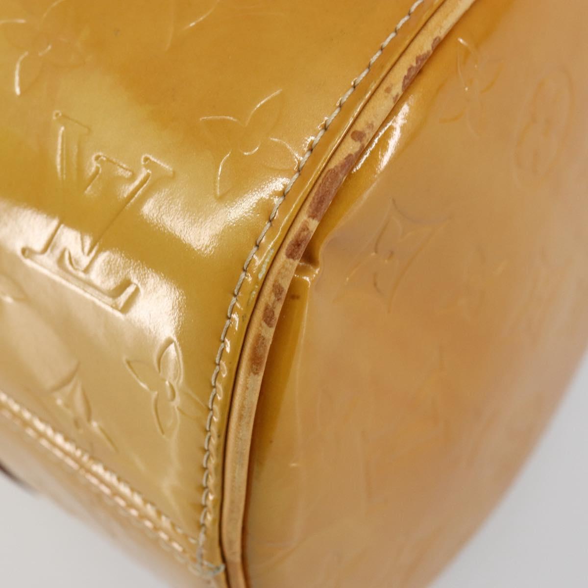 LOUIS VUITTON Monogram Vernis Bedford Hand Bag Beige M91006 LV Auth 143120