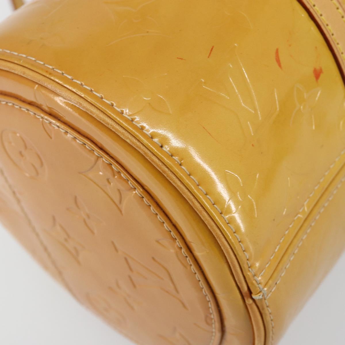 LOUIS VUITTON Monogram Vernis Bedford Hand Bag Beige M91006 LV Auth 143120