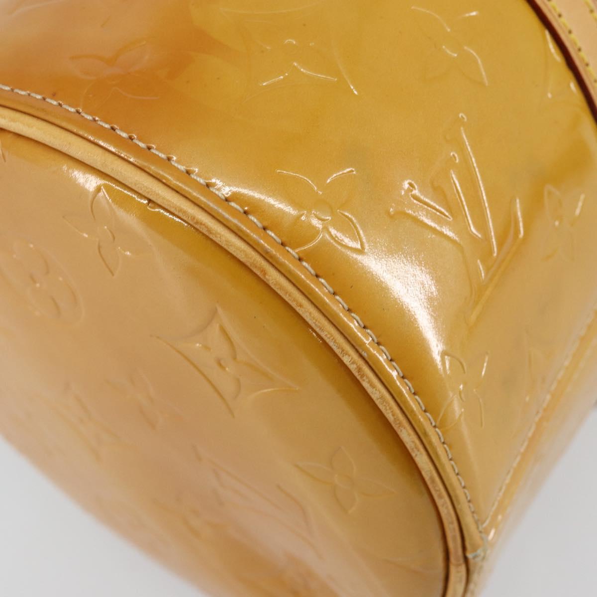 LOUIS VUITTON Monogram Vernis Bedford Hand Bag Beige M91006 LV Auth 143120