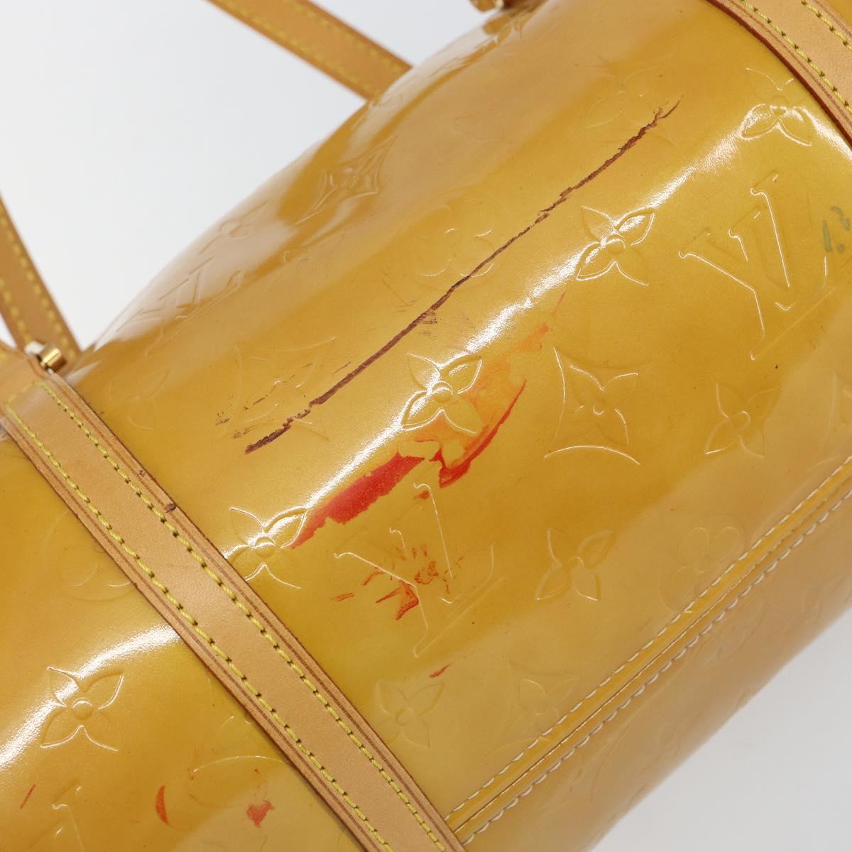 LOUIS VUITTON Monogram Vernis Bedford Hand Bag Beige M91006 LV Auth 143120