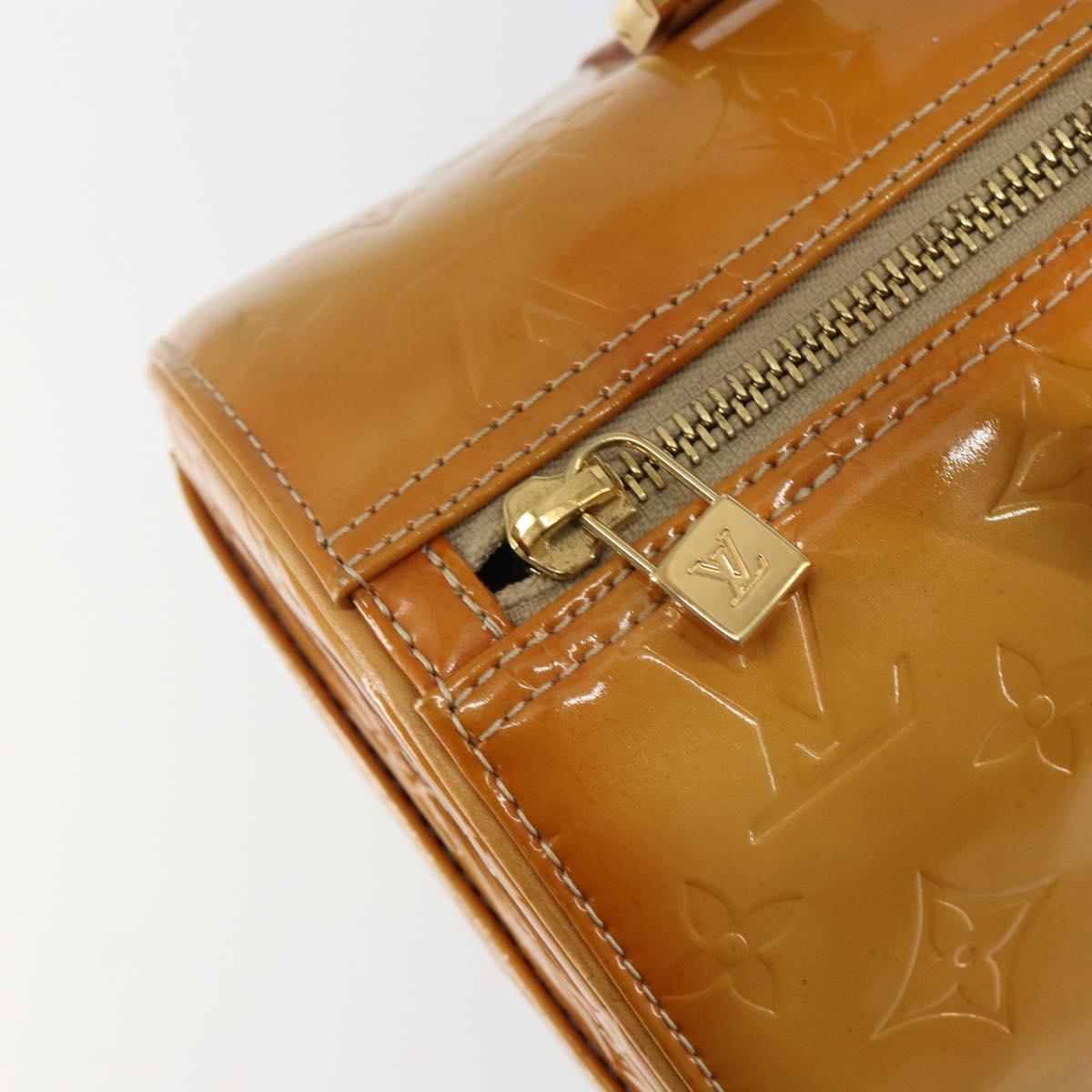 LOUIS VUITTON Monogram Vernis Bedford Hand Bag Beige M91006 LV Auth 143120
