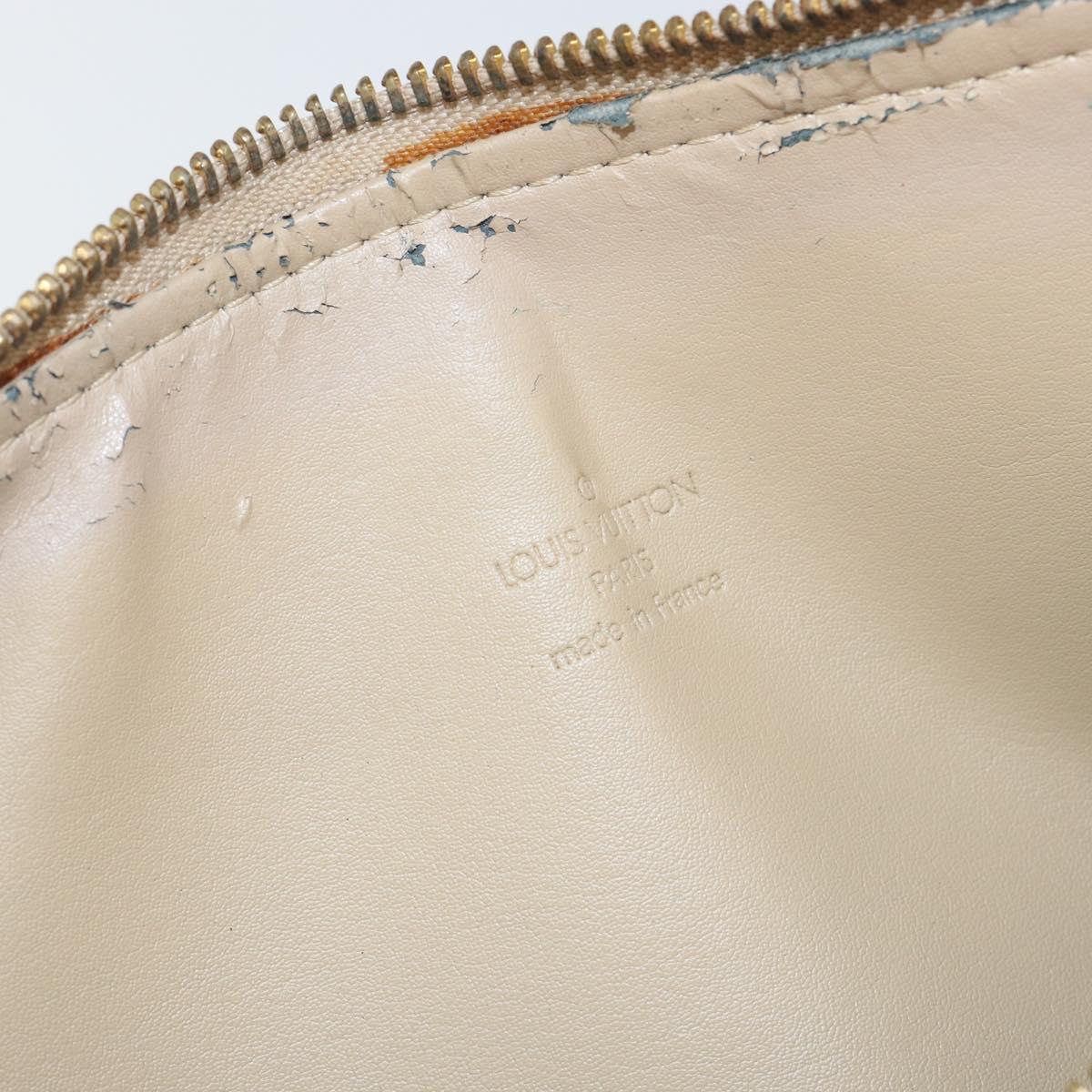 LOUIS VUITTON Monogram Vernis Bedford Hand Bag Beige M91006 LV Auth 143120