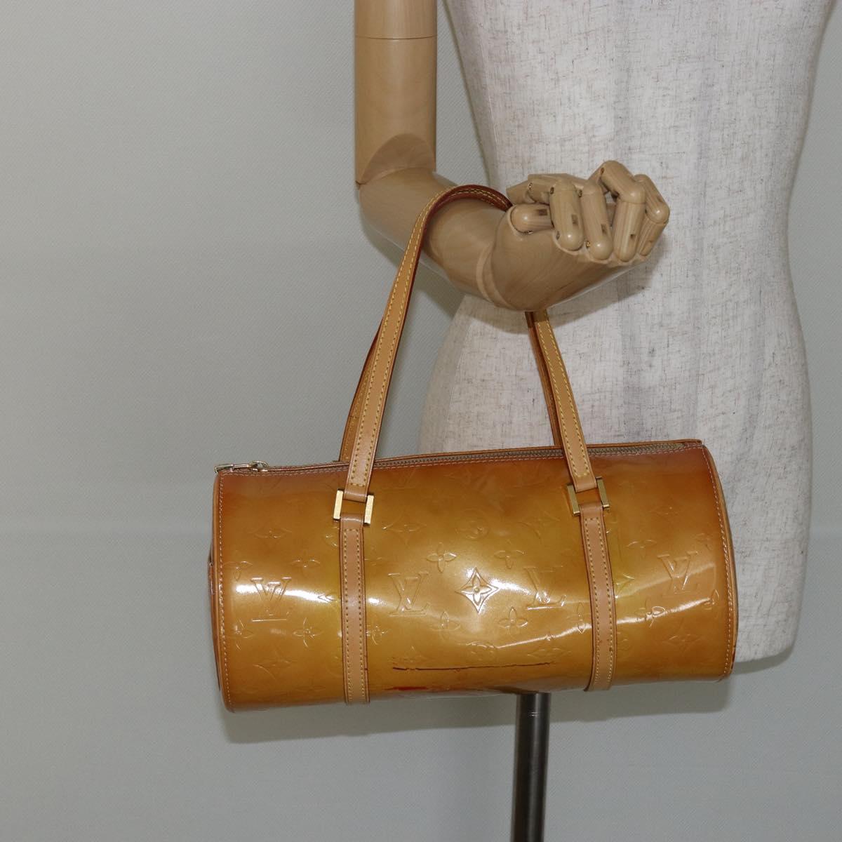 LOUIS VUITTON Monogram Vernis Bedford Hand Bag Beige M91006 LV Auth 143120