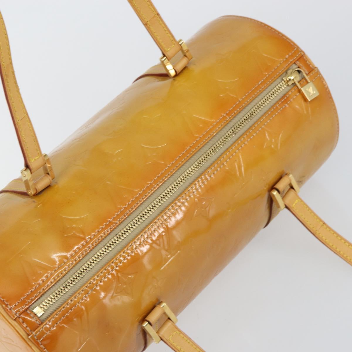 LOUIS VUITTON Monogram Vernis Bedford Hand Bag Beige M91006 LV Auth 143120