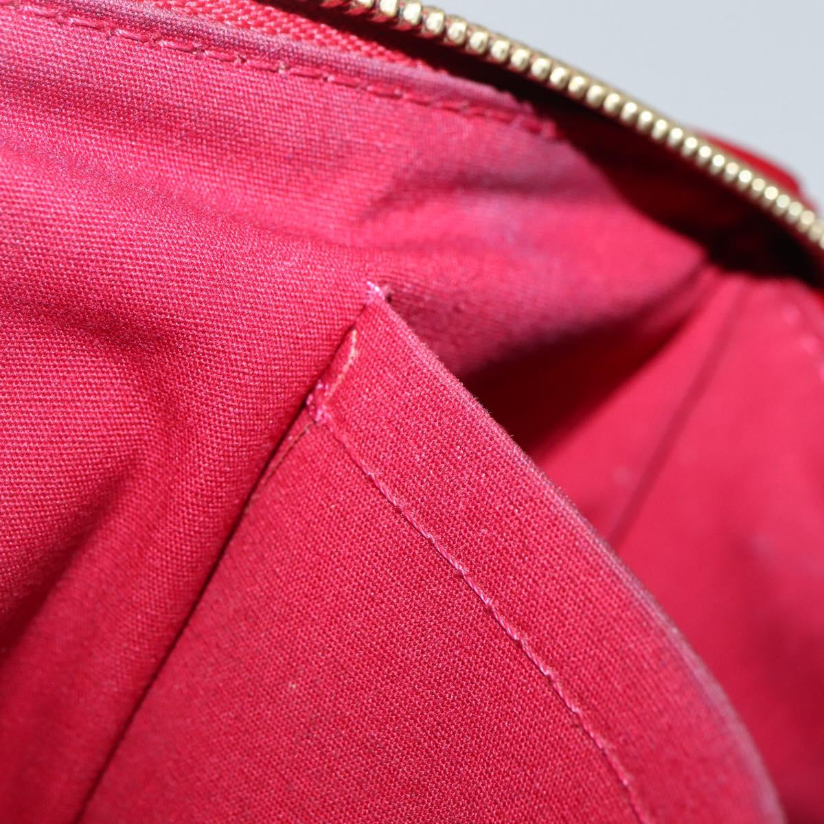 LOUIS VUITTON Vernis Rosewood Avenue Hand Bag Pomme D'amour M93507 Auth 143122