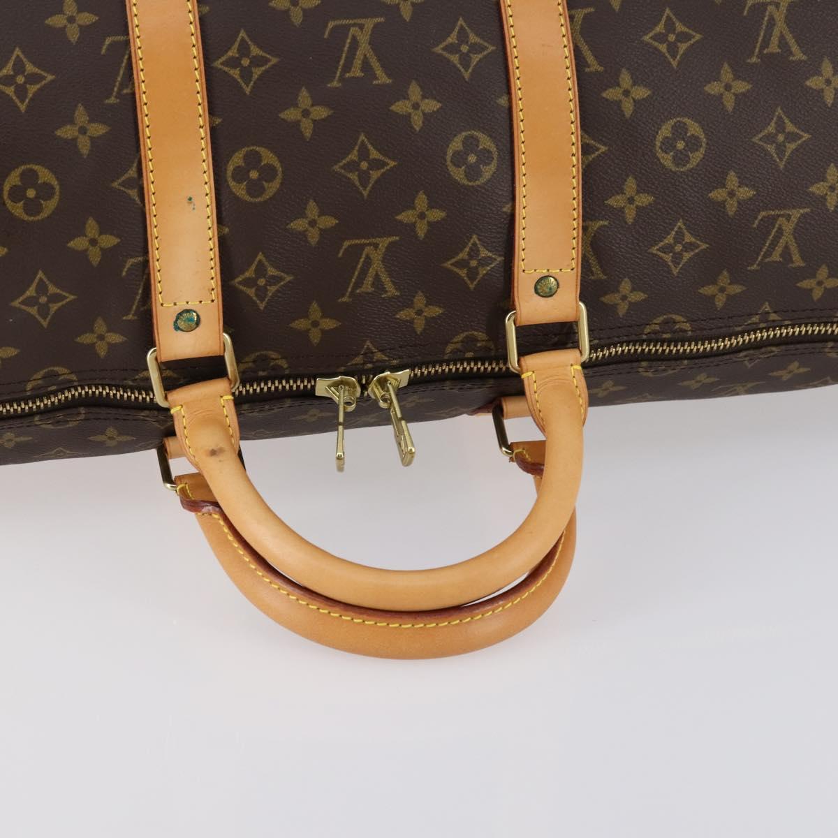 LOUIS VUITTON Monogram Keepall 55 Boston Bag M41424 LV Auth 143130V