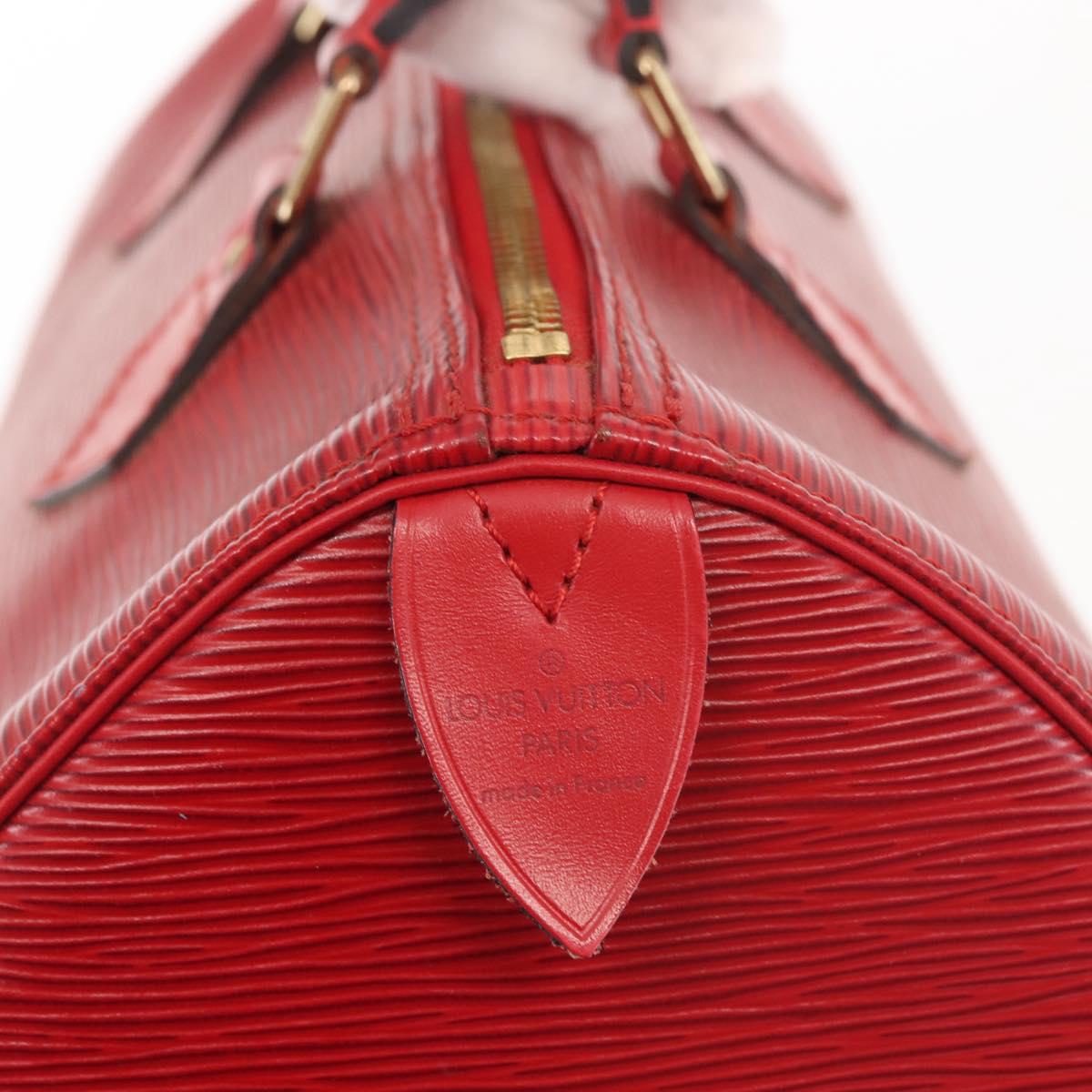 LOUIS VUITTON Epi Speedy 30 Hand Bag Castilian Red M43007 LV Auth 143131