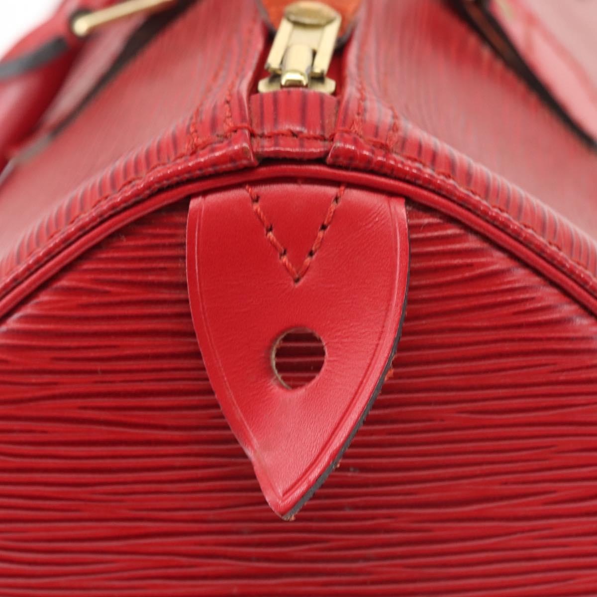 LOUIS VUITTON Epi Speedy 30 Hand Bag Castilian Red M43007 LV Auth 143131