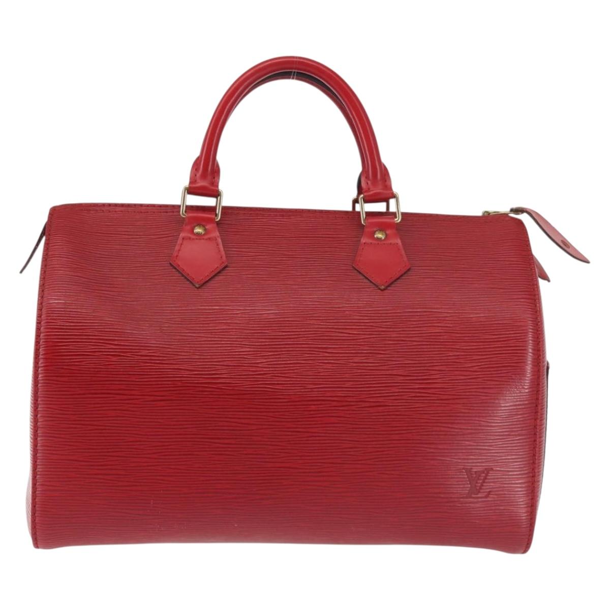 LOUIS VUITTON Epi Speedy 30 Hand Bag Castilian Red M43007 LV Auth 143131