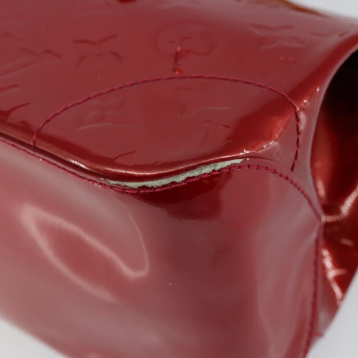 LOUIS VUITTON Vernis Rosewood Avenue Hand Bag Pomme D'amour M93507 Auth 143133