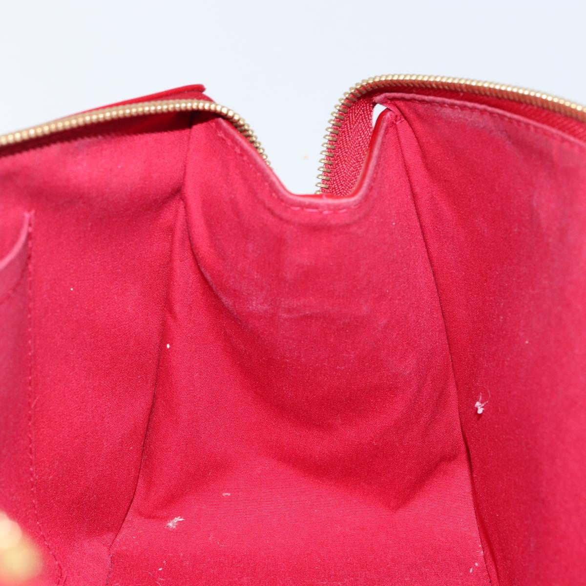 LOUIS VUITTON Vernis Rosewood Avenue Hand Bag Pomme D'amour M93507 Auth 143133