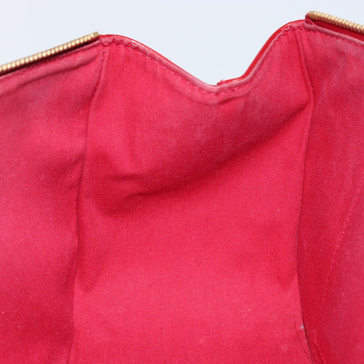 LOUIS VUITTON Vernis Rosewood Avenue Hand Bag Pomme D'amour M93507 Auth 143133