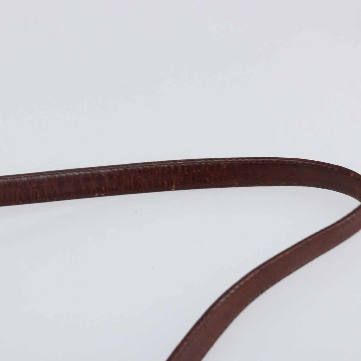 Christian Dior Trotter Canvas Shoulder Bag Red Gold Auth 143135