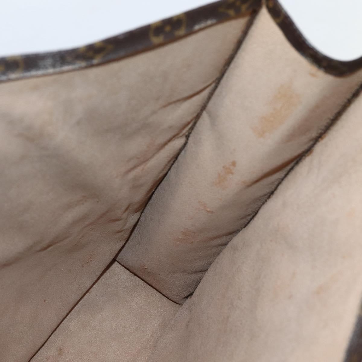 LOUIS VUITTON Monogram Sac Plat Hand Bag M51140 LV Auth 143141