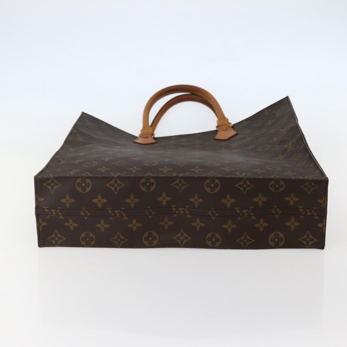 LOUIS VUITTON Monogram Sac Plat Hand Bag M51140 LV Auth 143141