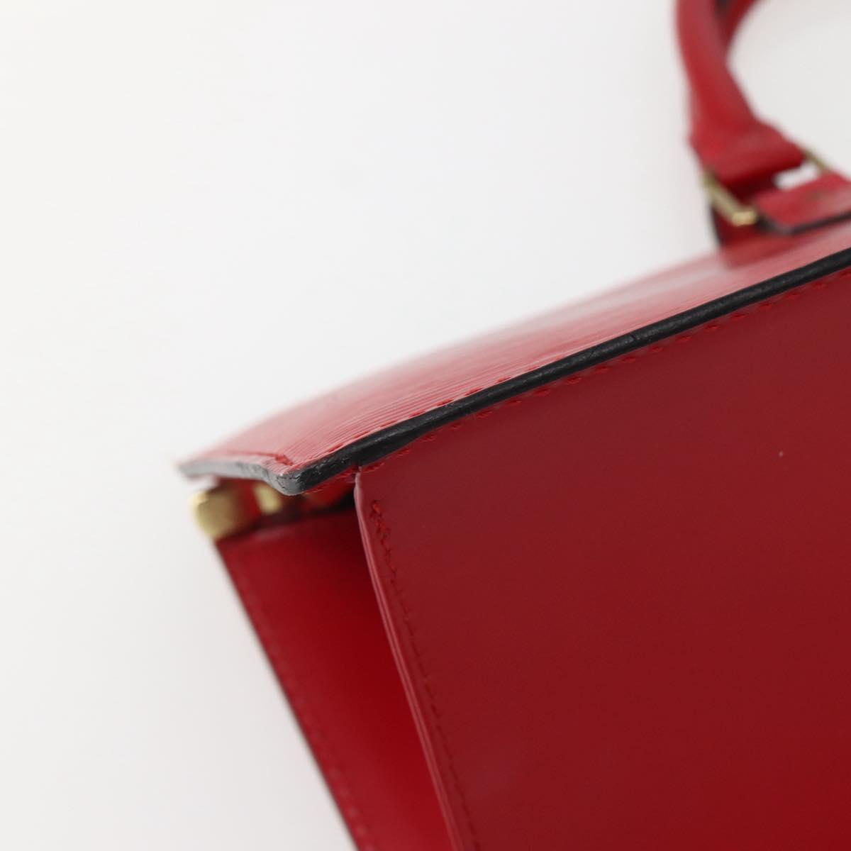 LOUIS VUITTON Epi Sac Triangle Hand Bag Red M52097 LV Auth 143144