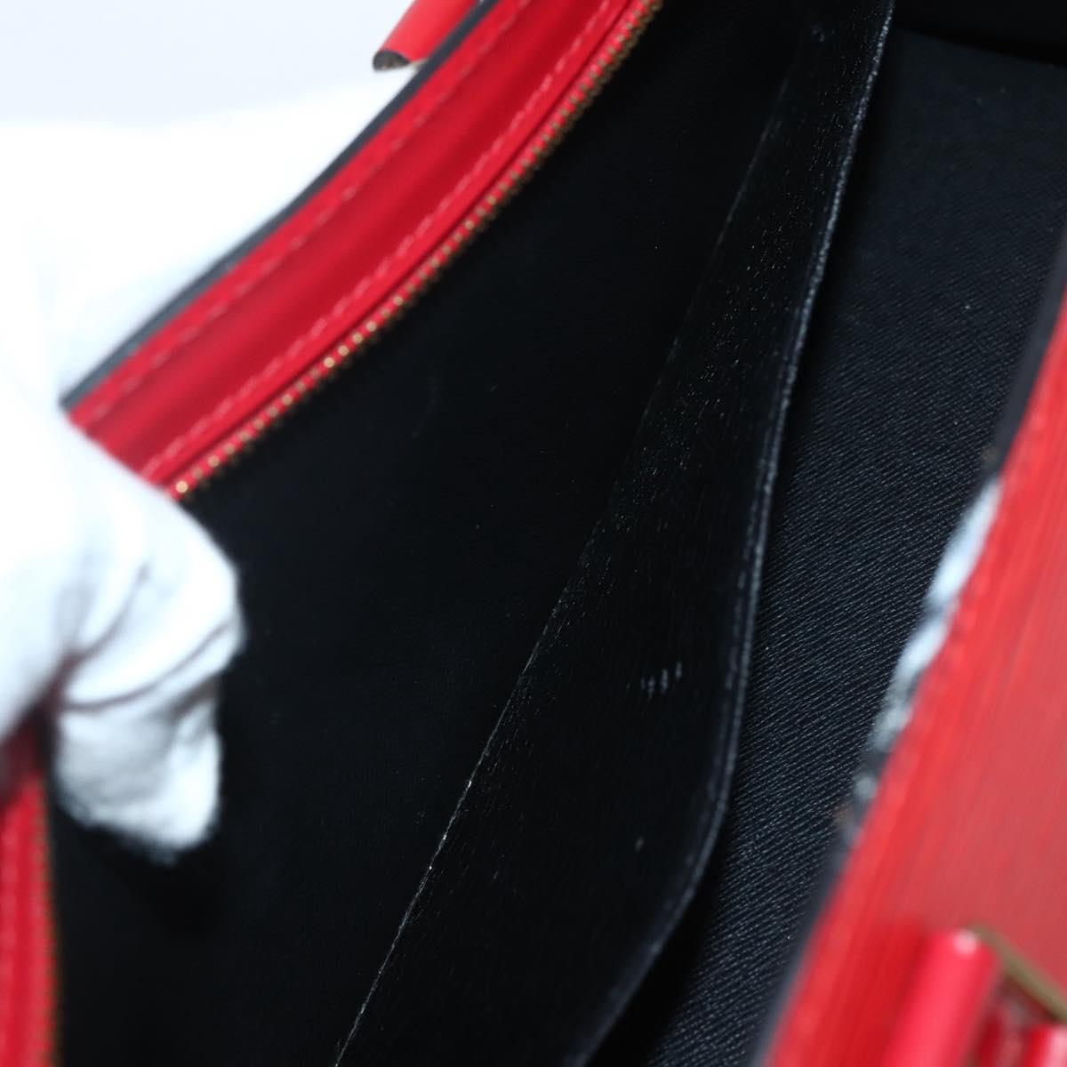 LOUIS VUITTON Epi Sac Triangle Hand Bag Red M52097 LV Auth 143144