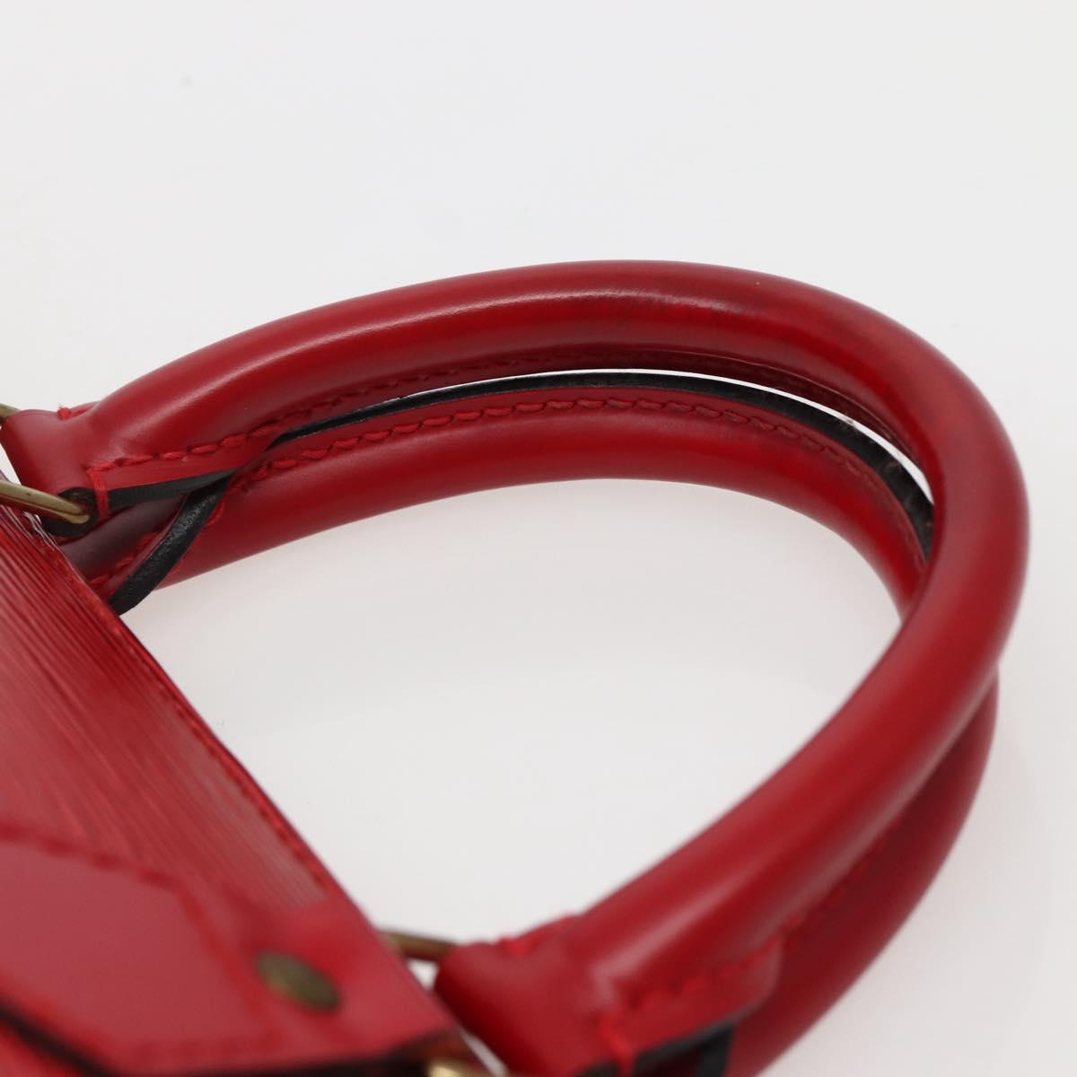 LOUIS VUITTON Epi Sac Triangle Hand Bag Red M52097 LV Auth 143144