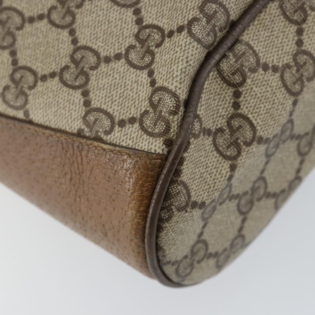 GUCCI GG Supreme Web Sherry Line Shoulder Bag PVC Beige 72 02 034 Auth 143192