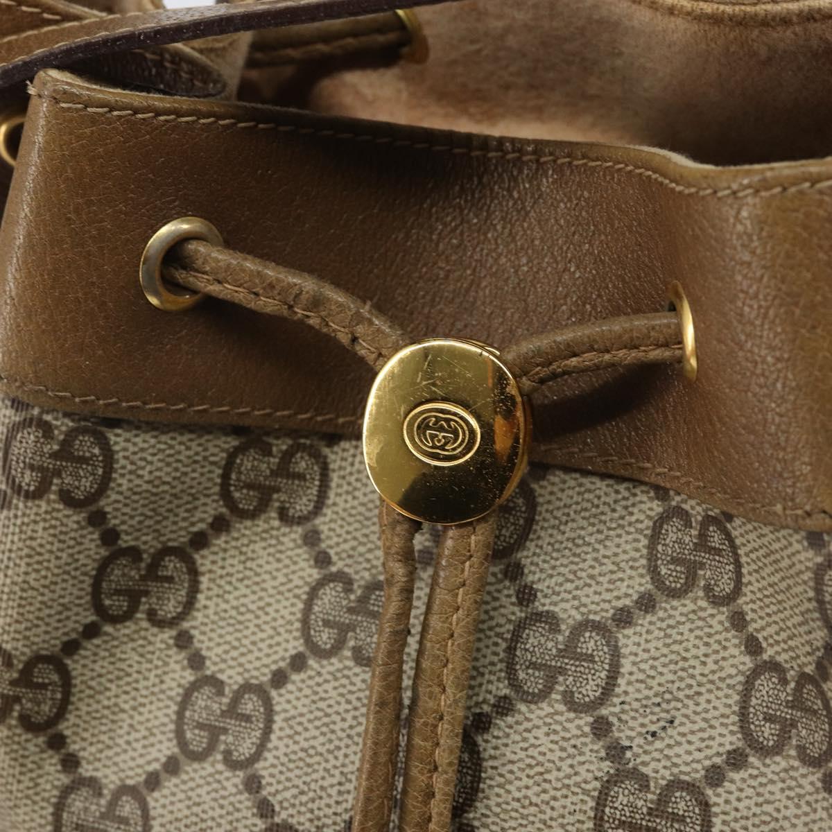 GUCCI GG Supreme Web Sherry Line Shoulder Bag PVC Beige 72 02 034 Auth 143192