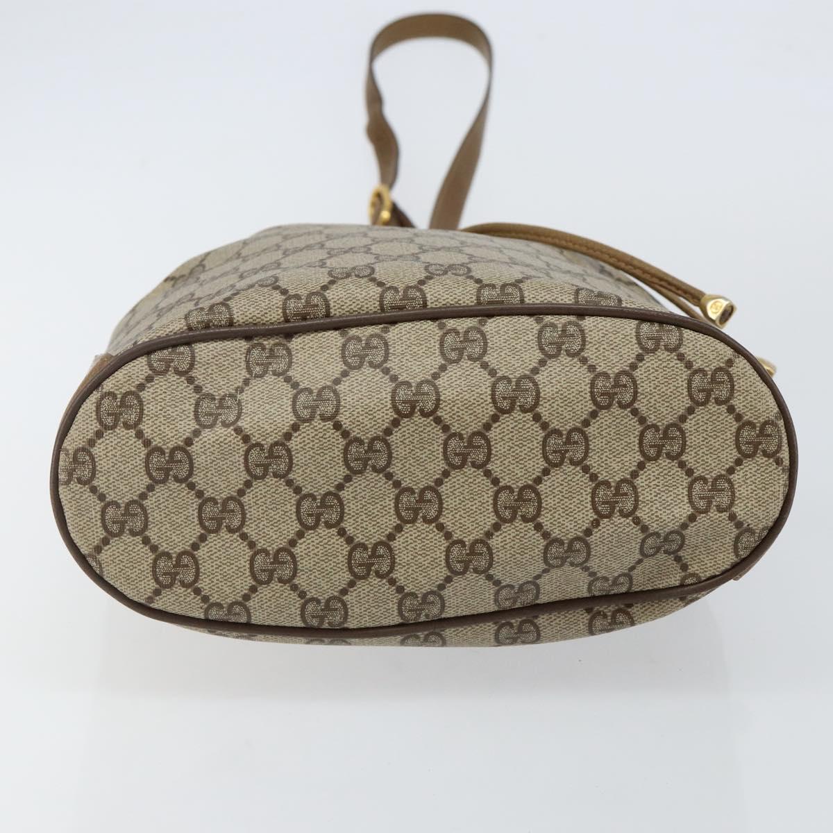 GUCCI GG Supreme Web Sherry Line Shoulder Bag PVC Beige 72 02 034 Auth 143192