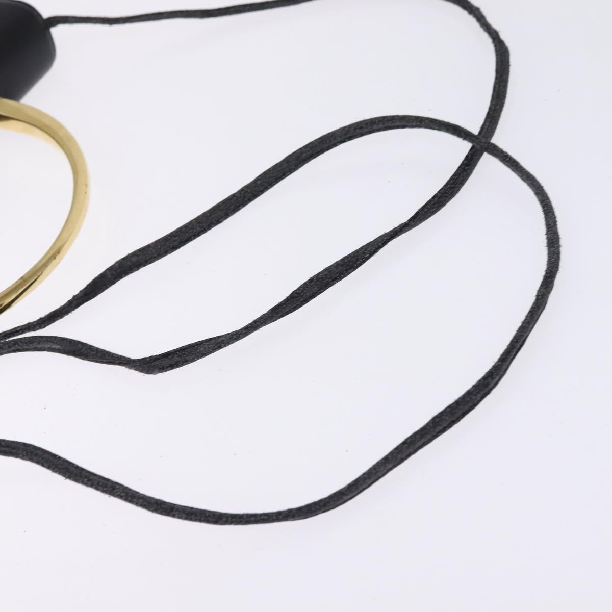 GIVENCHY Hand Bag Leather 2way Black Gold Auth 143196