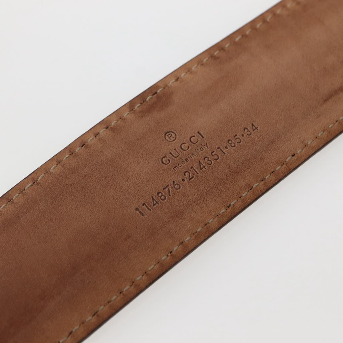 GUCCI GG Implementation Interlocking Belt 37"" Gold 114876 Auth 143201