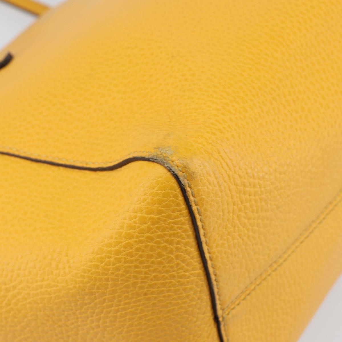 GUCCI Tote Bag Leather Yellow Gold 354408 Auth 143207
