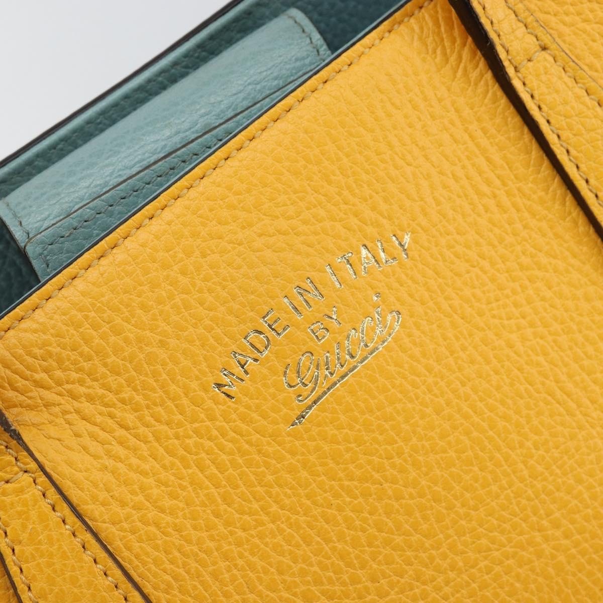 GUCCI Tote Bag Leather Yellow Gold 354408 Auth 143207