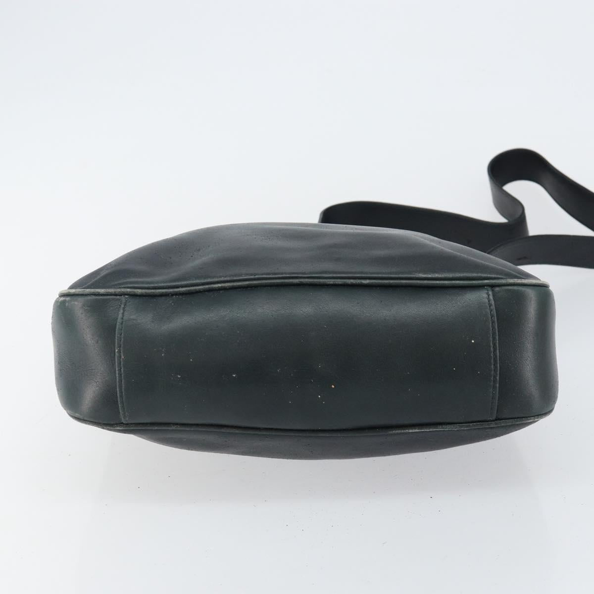 GUCCI Bamboo Hand Bag Leather 2way Green Gold 001 2113 1638 Auth 143210