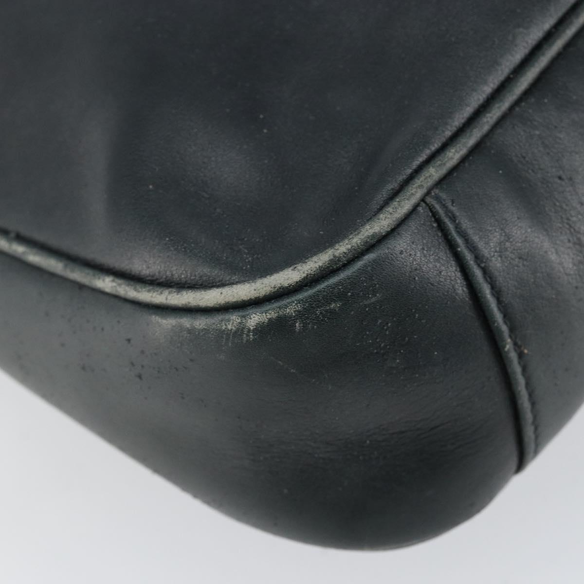 GUCCI Bamboo Hand Bag Leather 2way Green Gold 001 2113 1638 Auth 143210