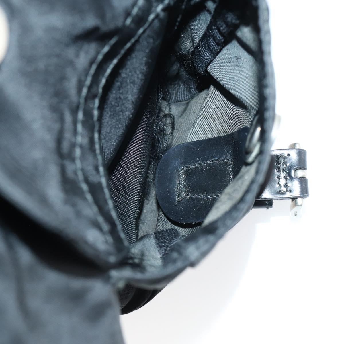 PRADA Backpack Nylon Black Silver Auth 143225A