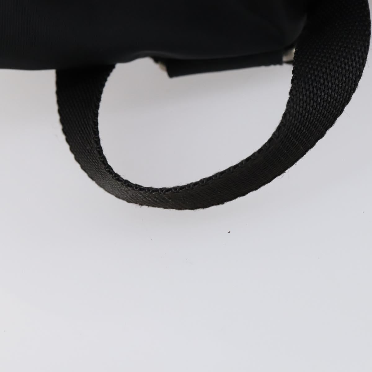 PRADA Backpack Nylon Black Silver Auth 143225