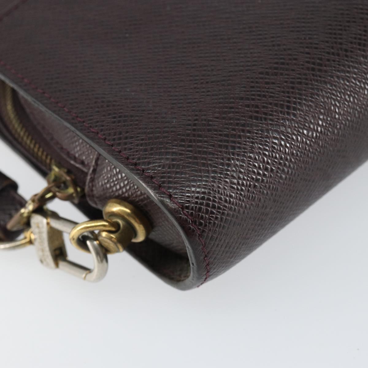 LOUIS VUITTON Taiga Baikal Clutch Bag Acajou M30186 LV Auth 143227