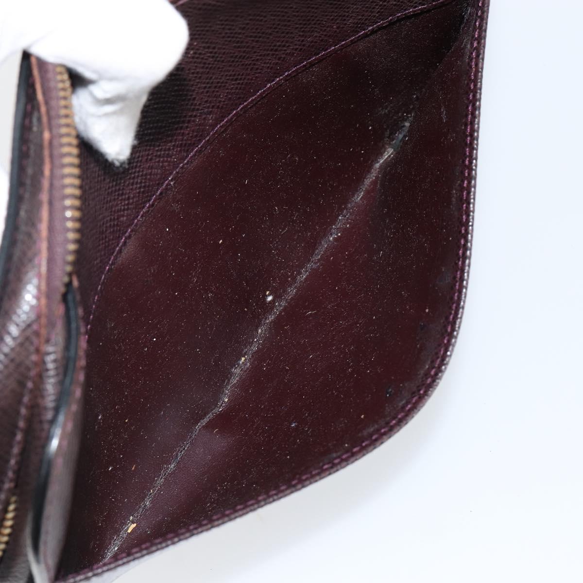 LOUIS VUITTON Taiga Baikal Clutch Bag Acajou M30186 LV Auth 143227