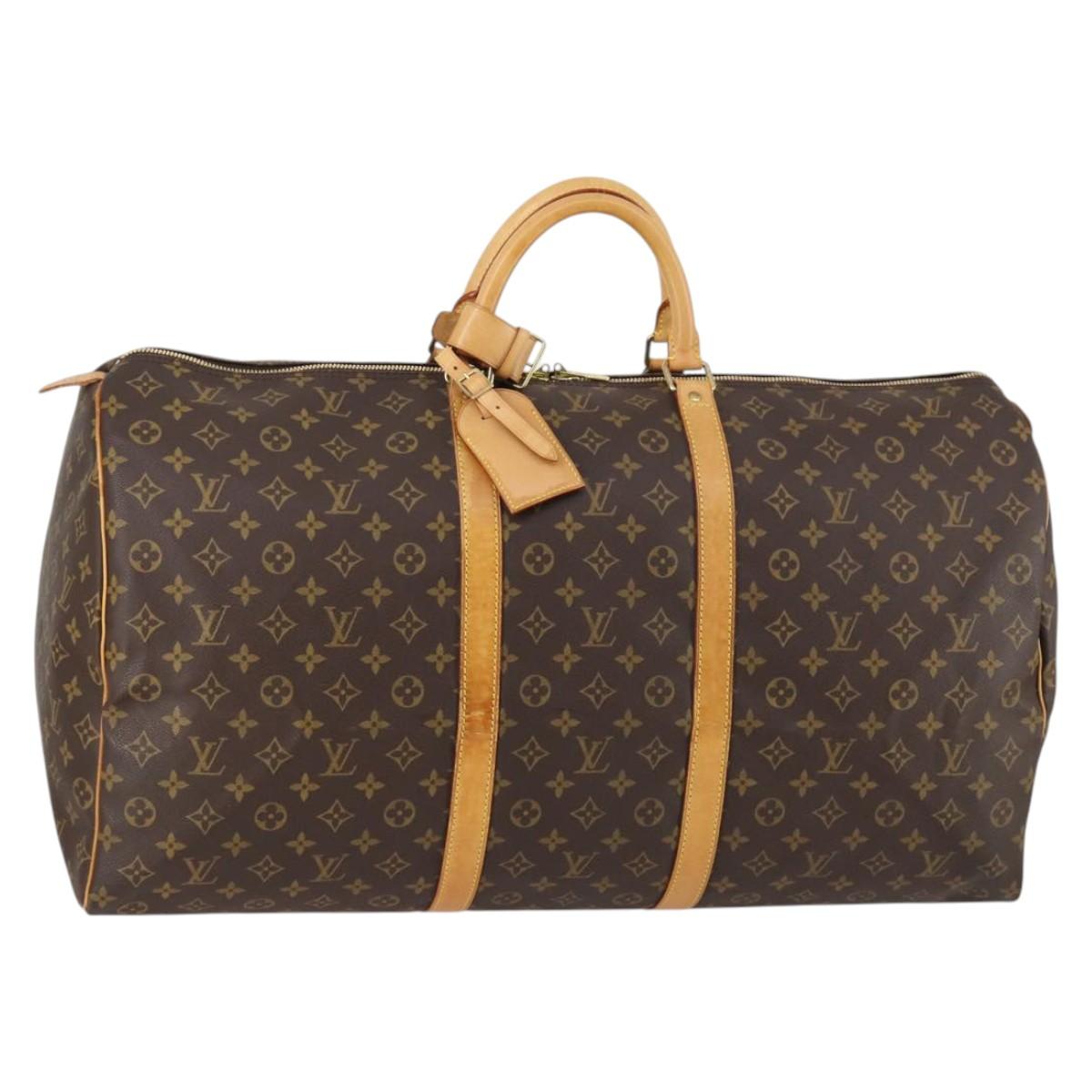 LOUIS VUITTON Monogram Keepall 60 Boston Bag M41422 LV Auth 143229