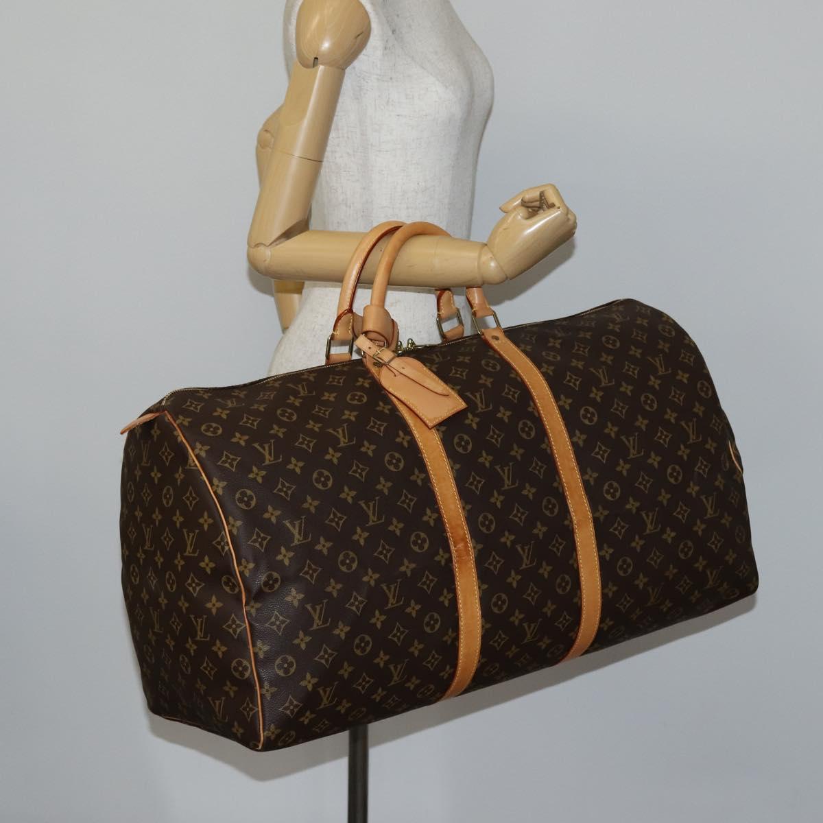 LOUIS VUITTON Monogram Keepall 60 Boston Bag M41422 LV Auth 143229