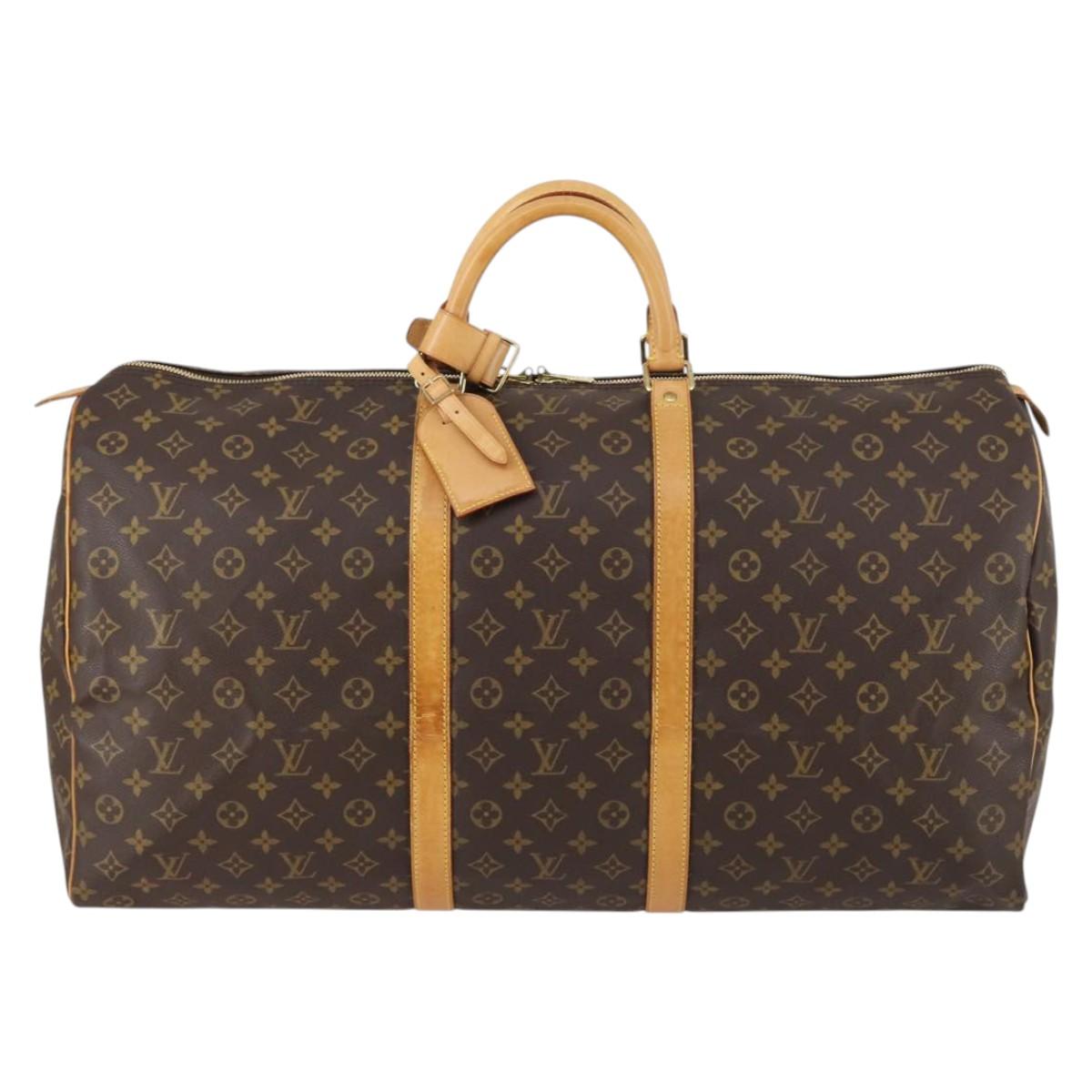 LOUIS VUITTON Monogram Keepall 60 Boston Bag M41422 LV Auth 143229