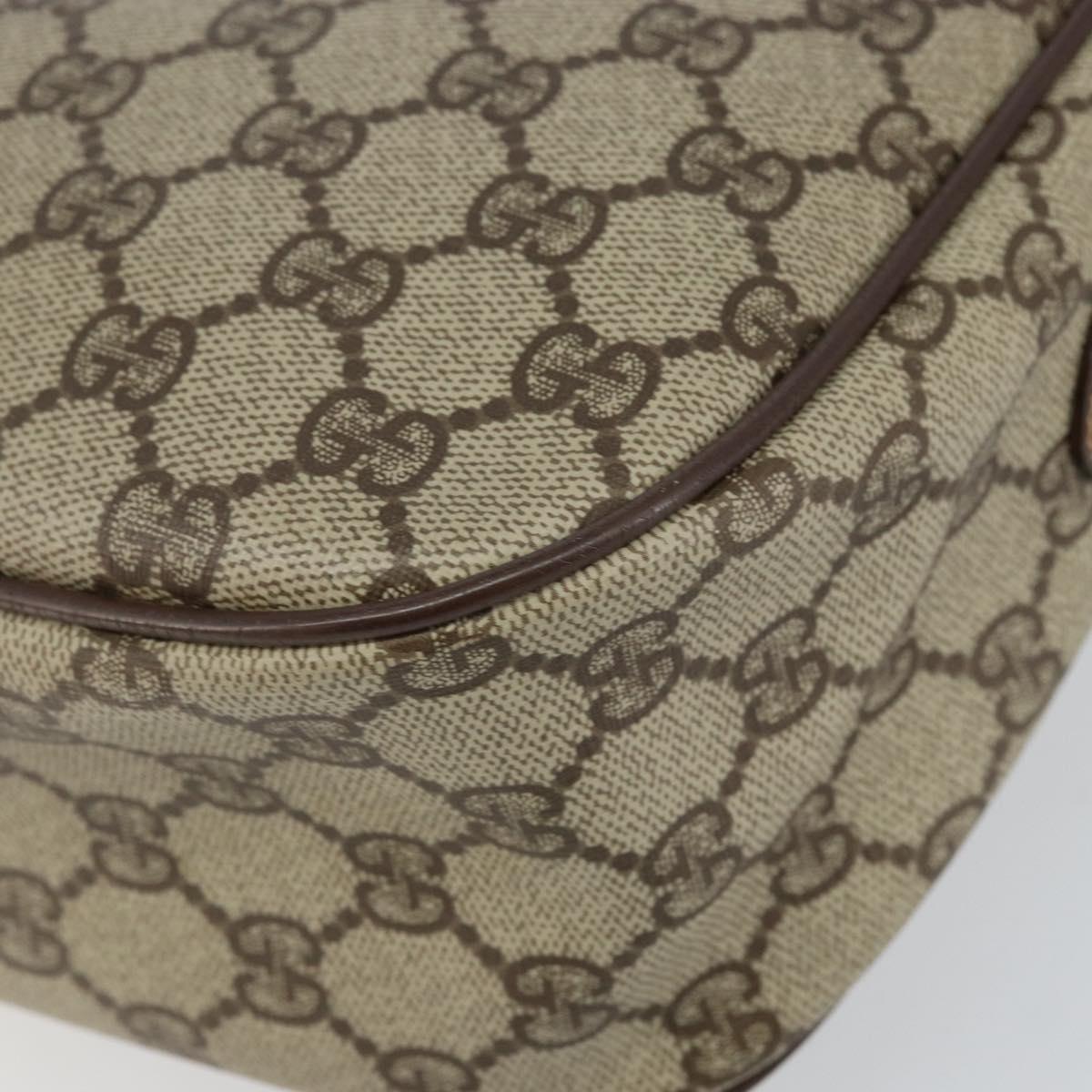 GUCCI GG Supreme Web Sherry Line Shoulder Bag PVC Beige 89 02 077 Auth 143236