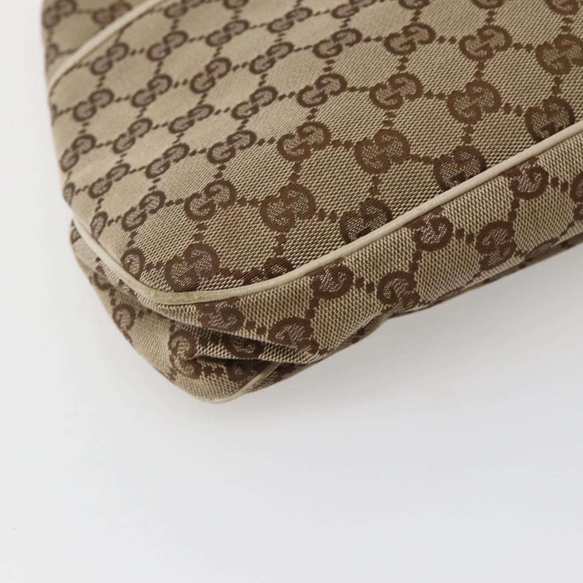 GUCCI GG Canvas Tote Bag Beige Gold 121023 Auth 143241