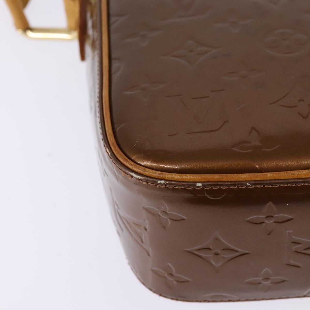 LOUIS VUITTON Monogram Vernis Christie GM Shoulder Bag Bronze M91107 Auth 143251