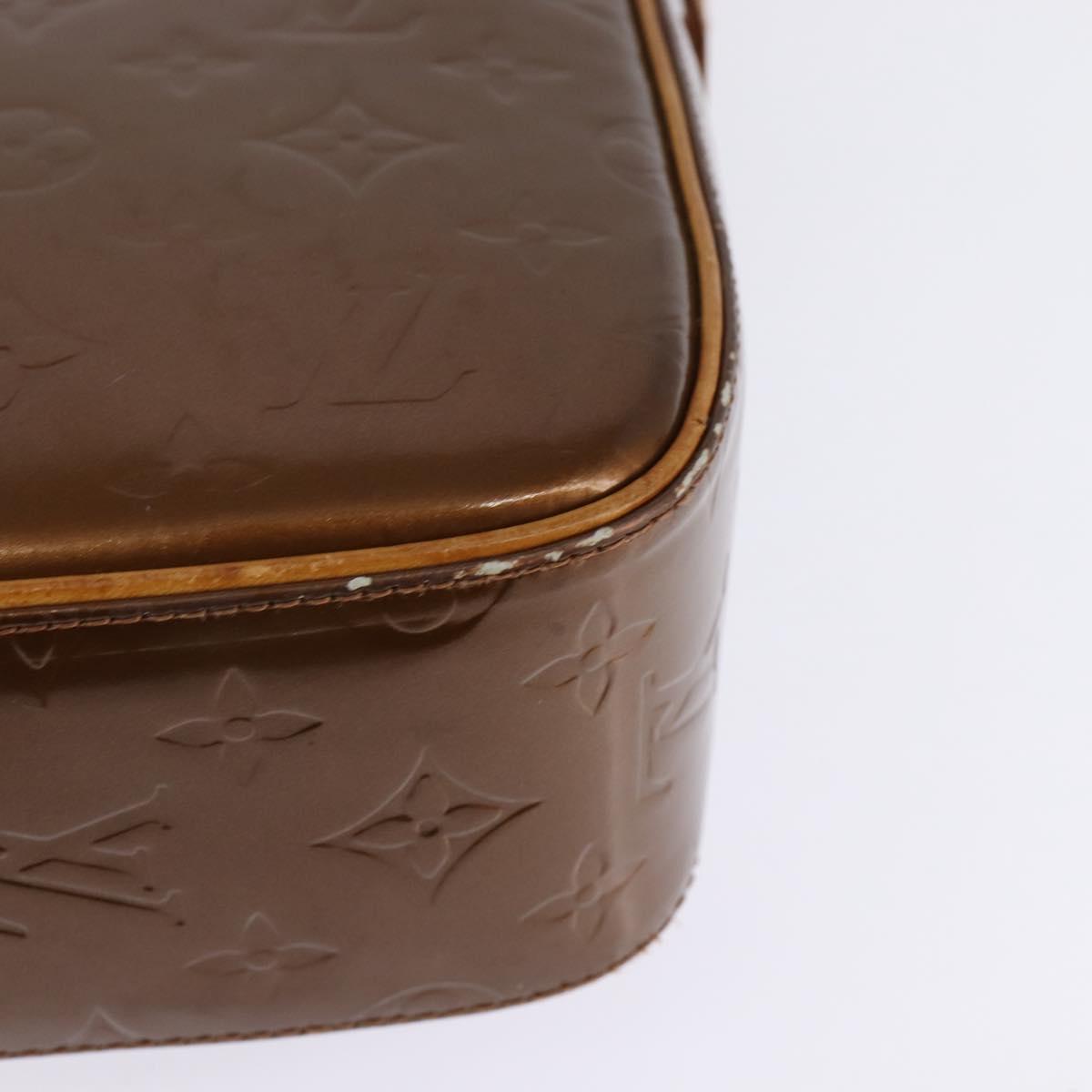 LOUIS VUITTON Monogram Vernis Christie GM Shoulder Bag Bronze M91107 Auth 143251