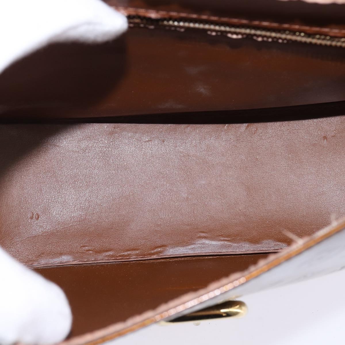 LOUIS VUITTON Monogram Vernis Christie GM Shoulder Bag Bronze M91107 Auth 143251