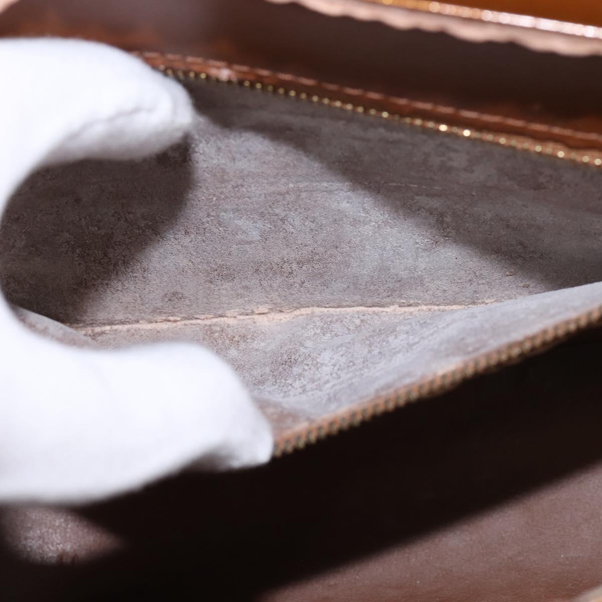 LOUIS VUITTON Monogram Vernis Christie GM Shoulder Bag Bronze M91107 Auth 143251